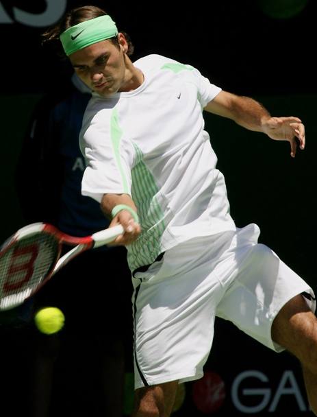Australian Open, 19 gennaio 2006. A Melbourne contro Florian Mayer nel secondo turno lo svizzero raggiunge la 400ª vittoria in carriera (Afp)